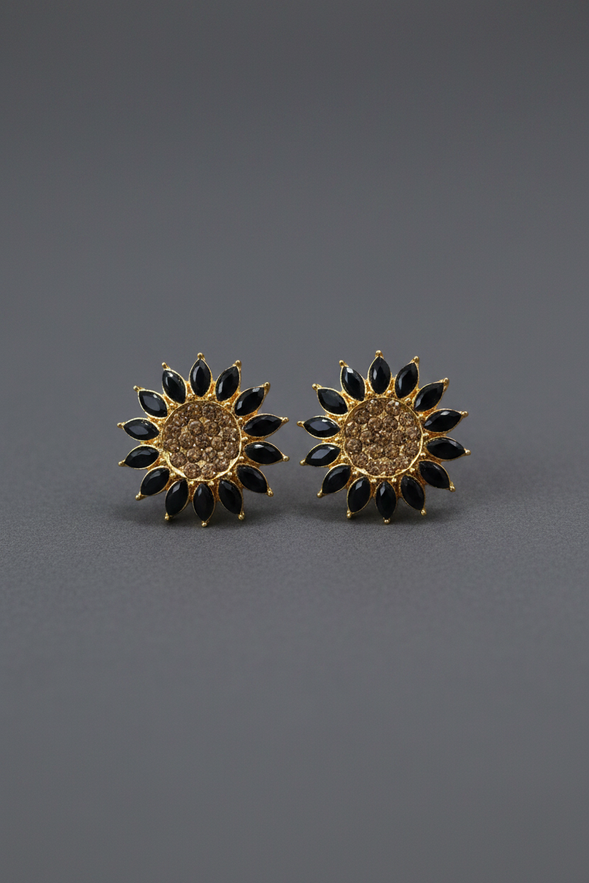 Crystal Black Earrings