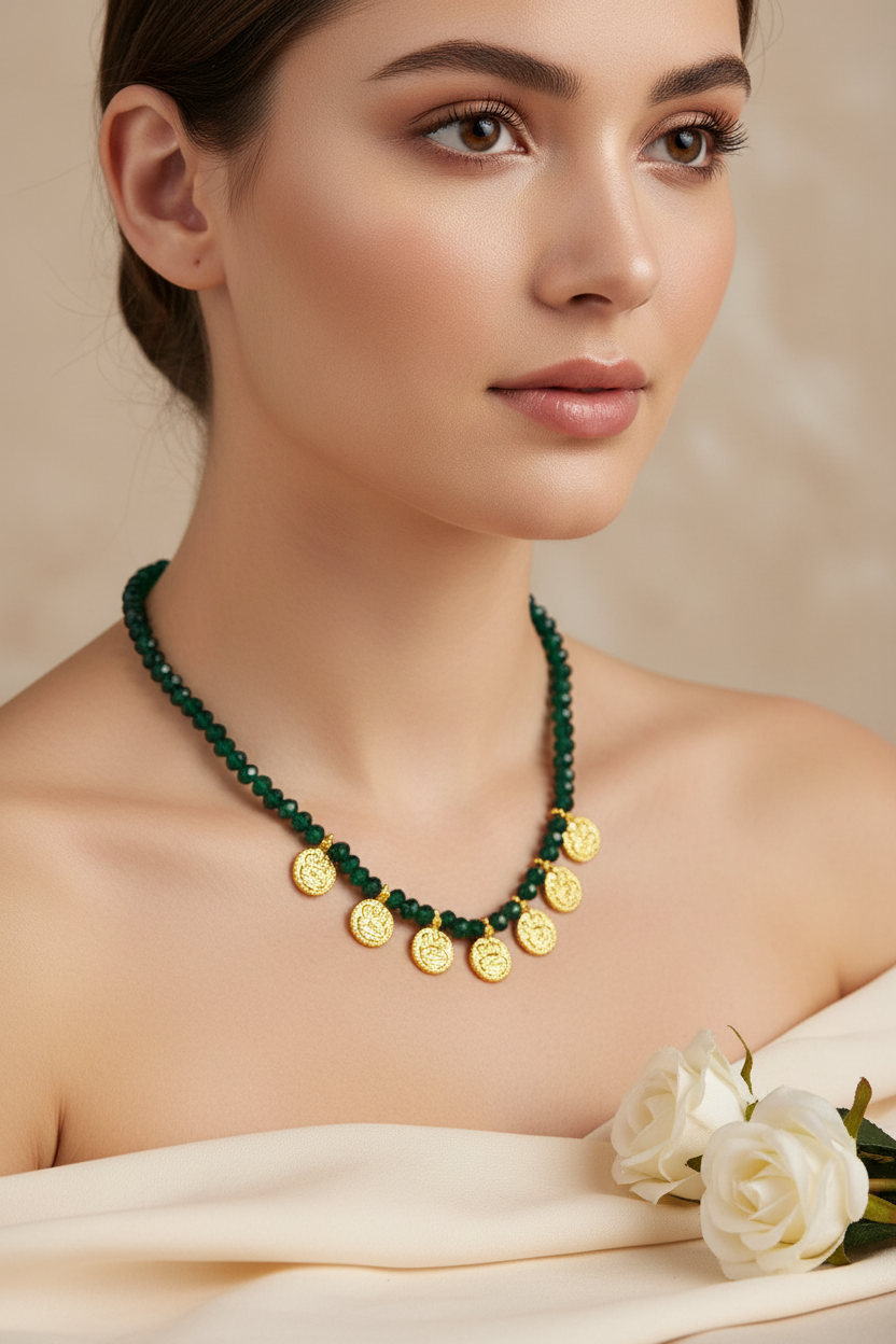 Dark Green Lakshmi Chain