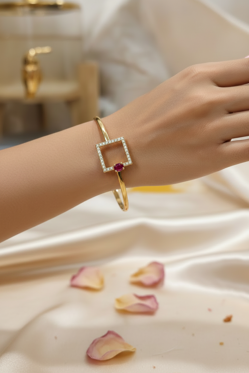 Gold Replica Stone Bracelet