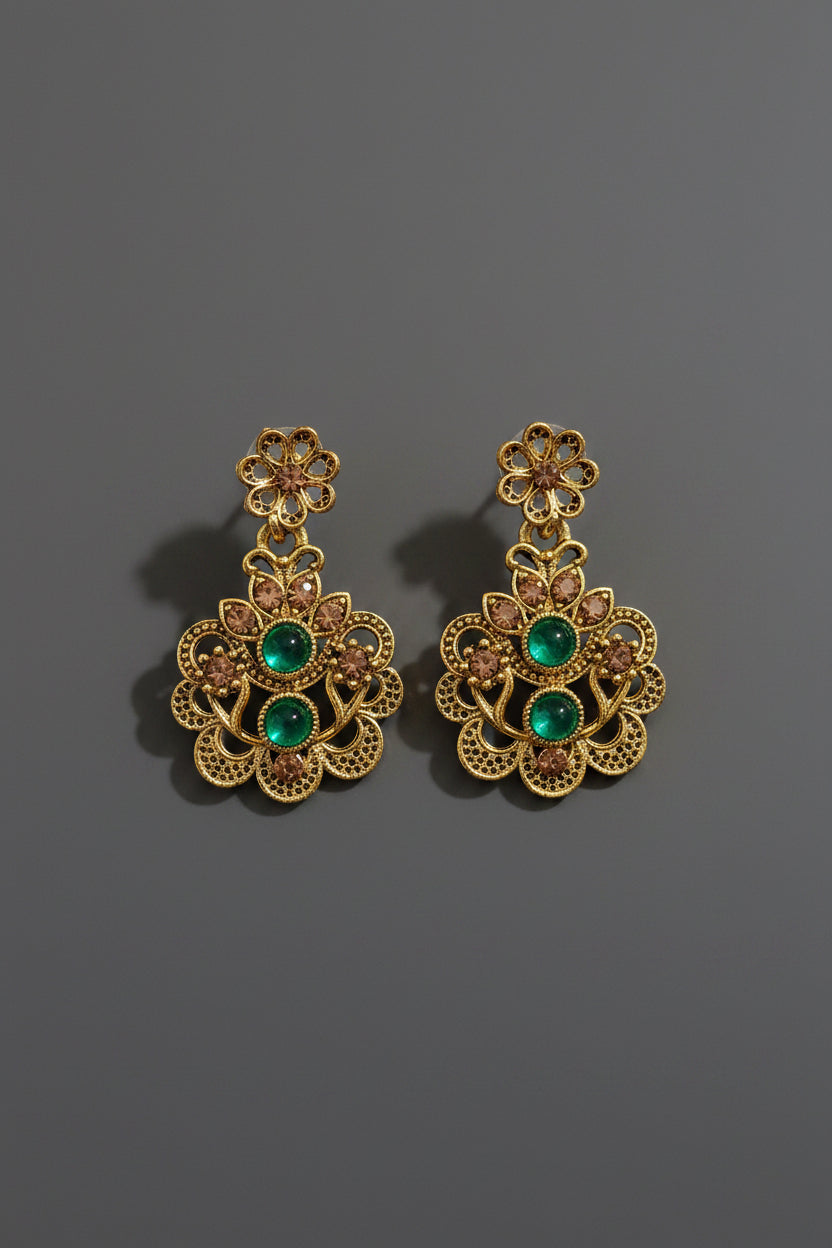 Green Antique Earrings