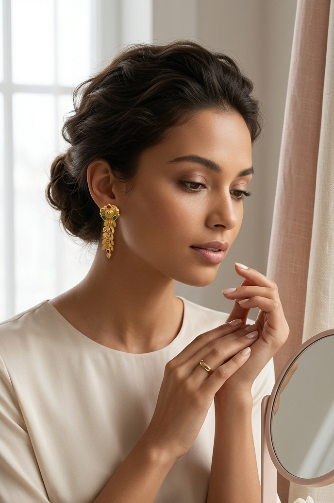 Heart-Gold-Replica-Earrings