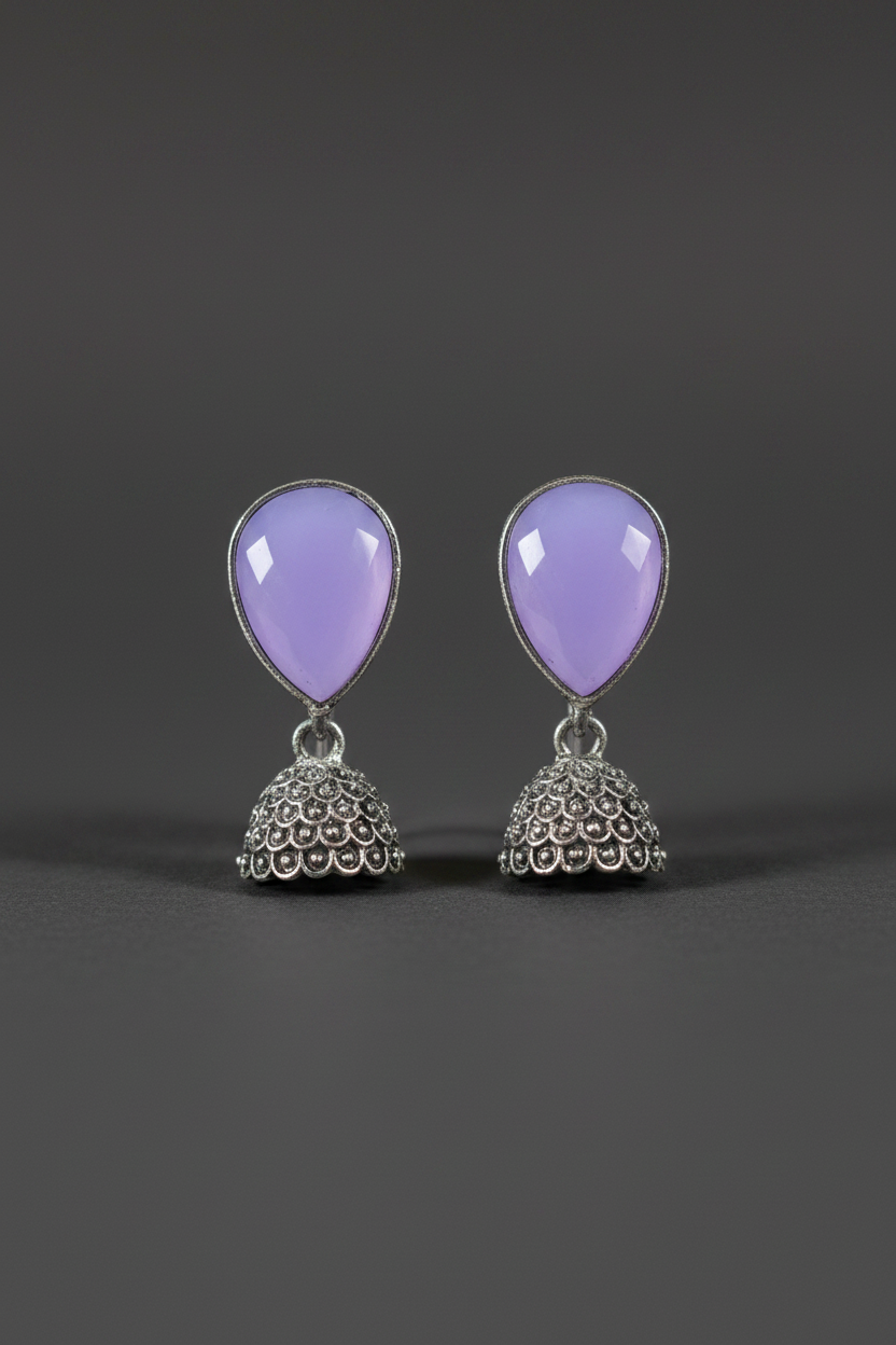 Jhumka Earrings Lavender