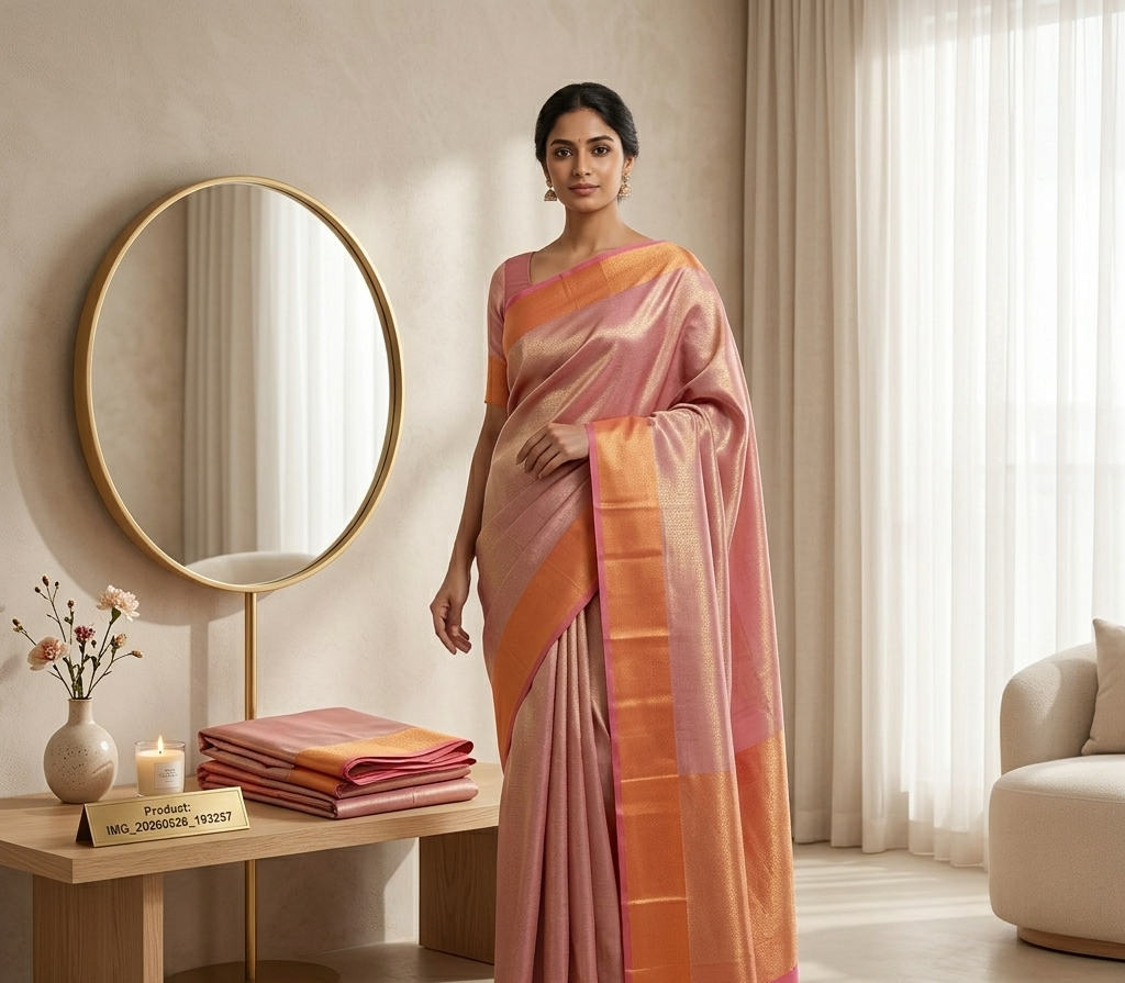 Jyothika Inspired Orange Saree