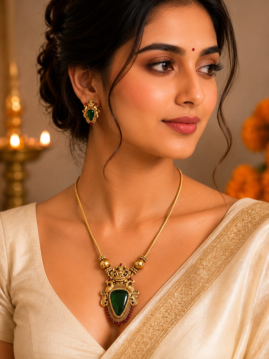 Lakshmi Palak Necklace
