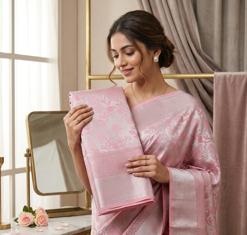Light Pink Silver Varnam
