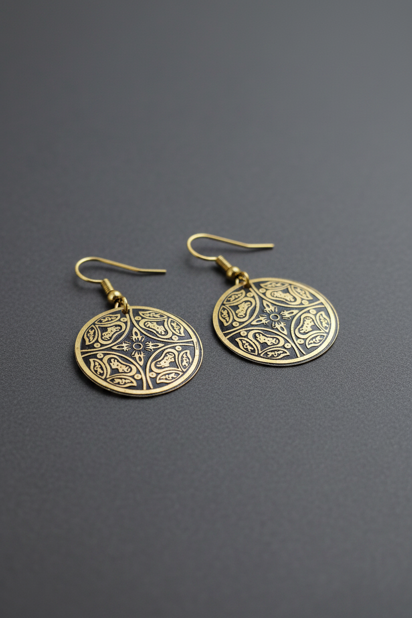 Mandala Earrings Round