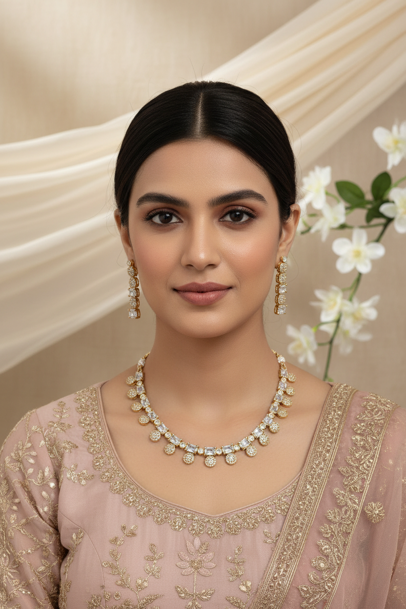 Matte Necklace white AD