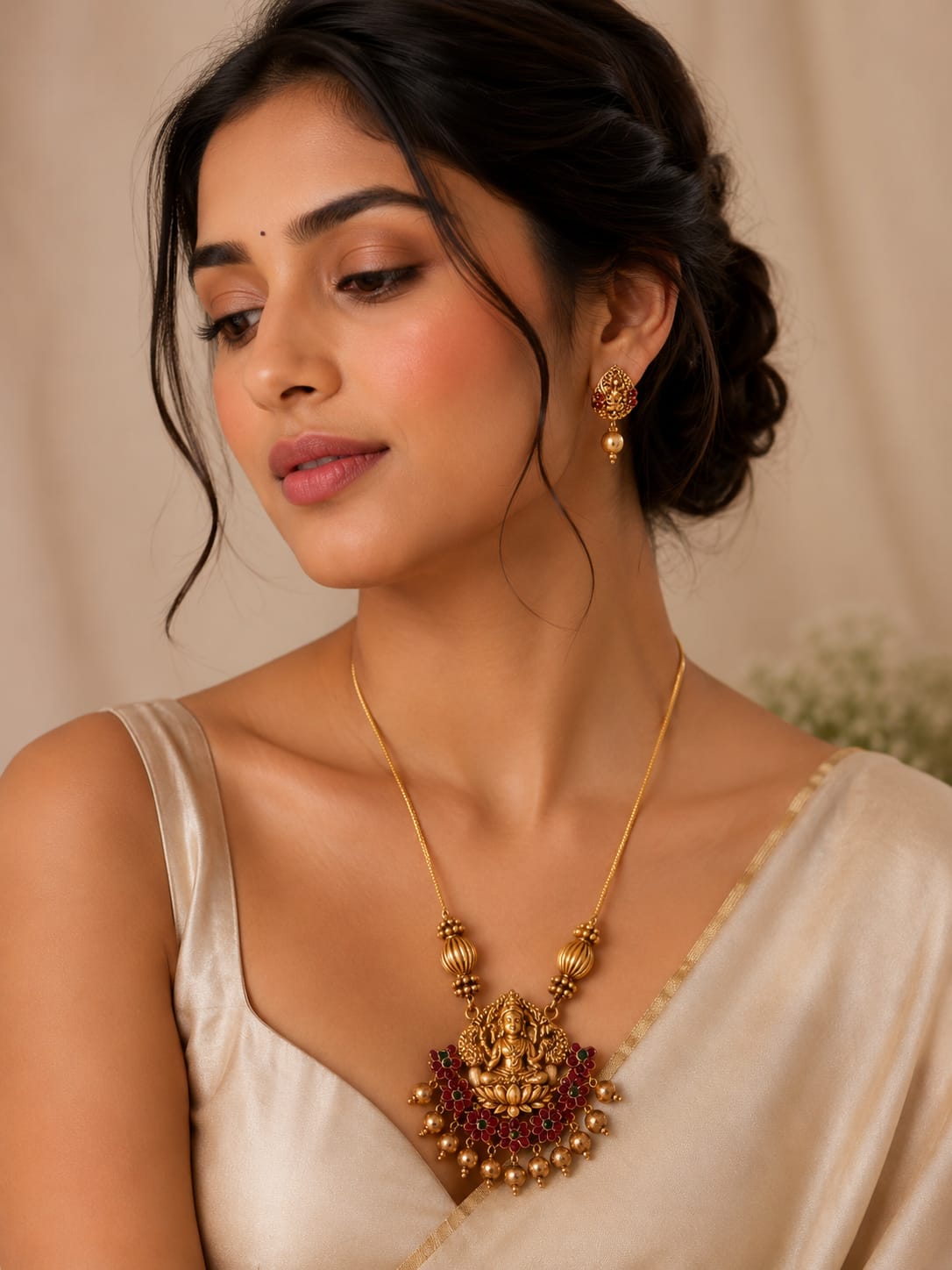Multi Floral Lakshmi Chain