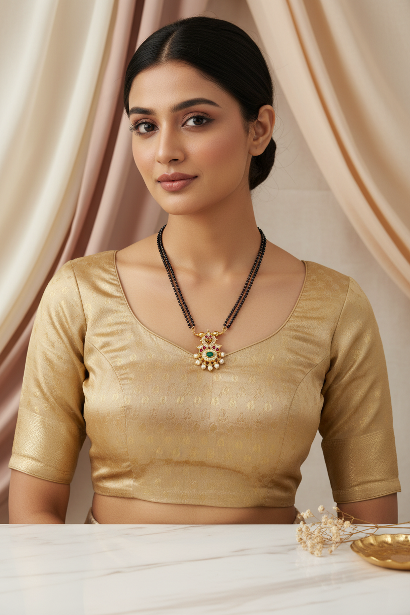 Multi Mangalsutra Ruby Stone