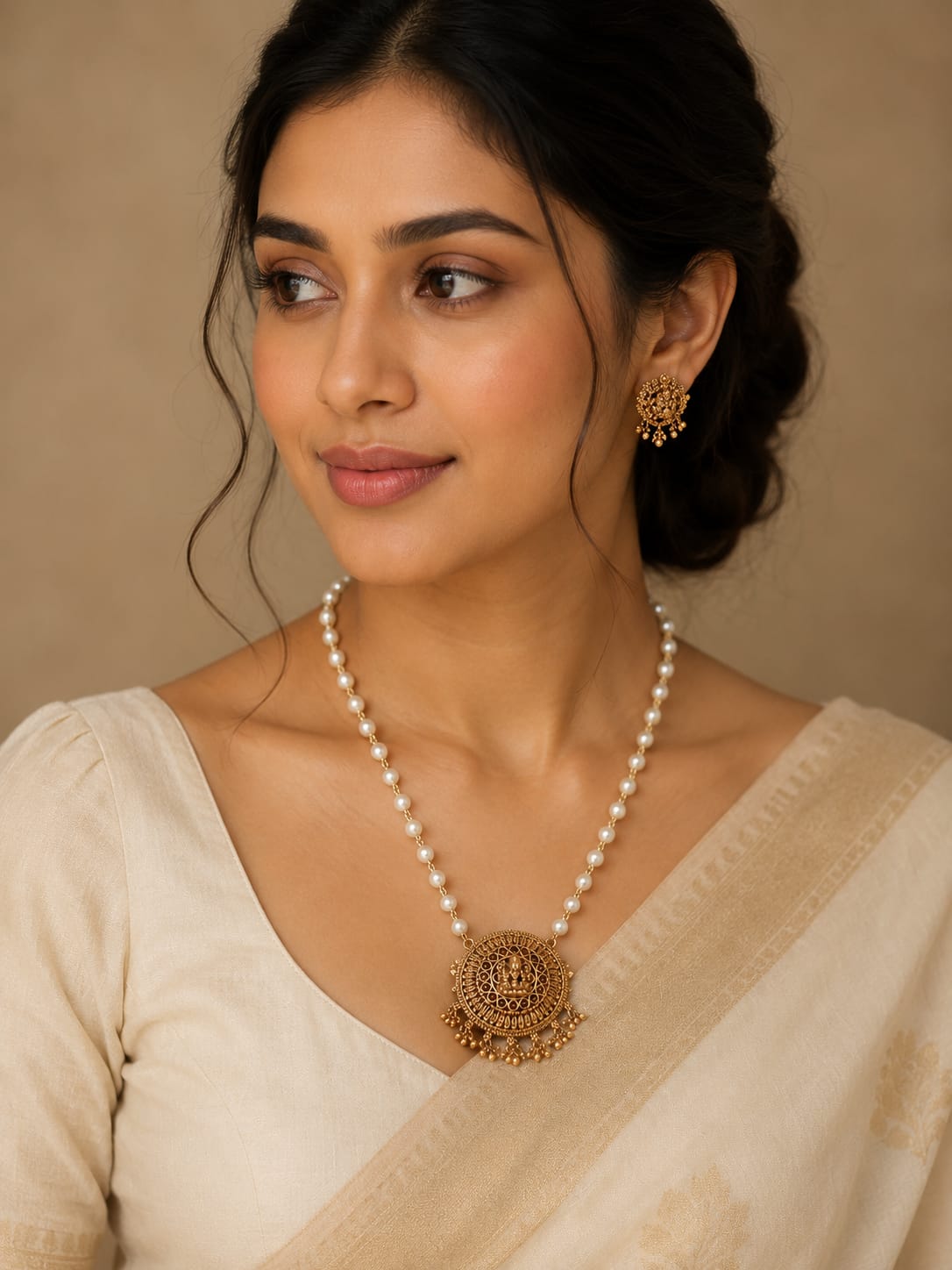 Golden Pearl Lakshmi Matte