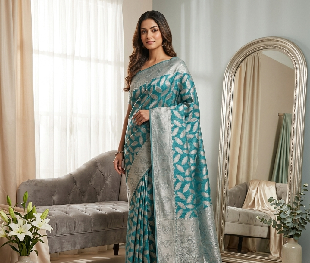 Green Tissue Saree
