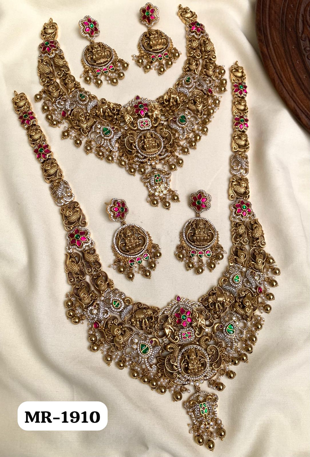 MULTI COLOR LAKSHMI NAGAS SEMI BRIDAL SET