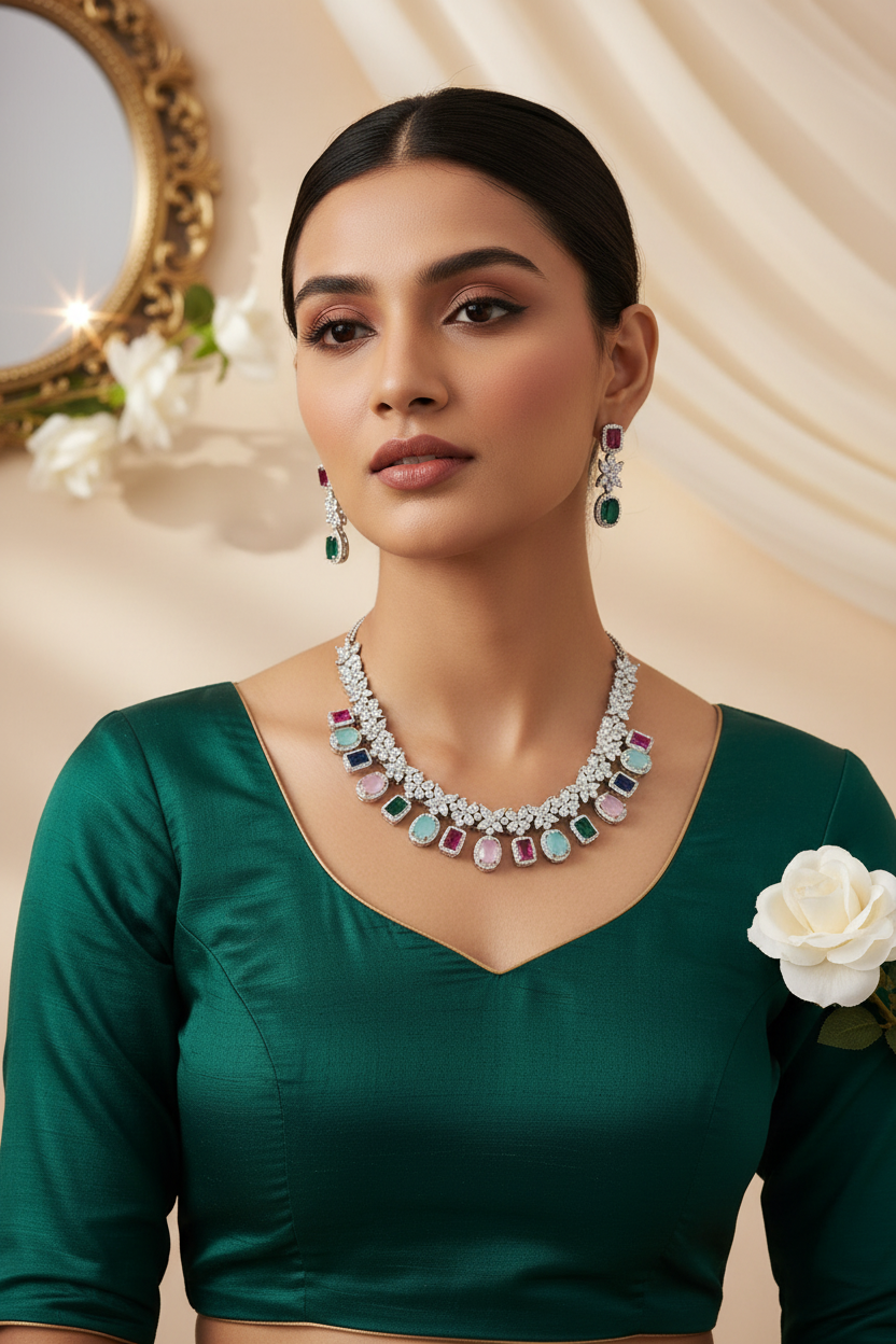 AD Ruby Green Necklace