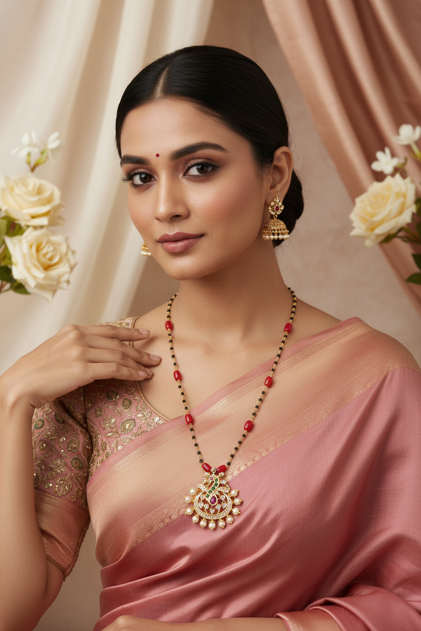 Coral Beads Mangalsutra