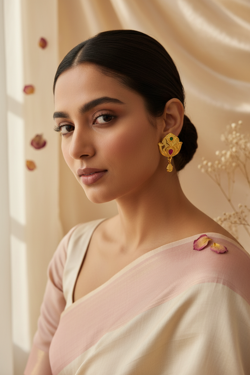 Gold Replica Drop Stud