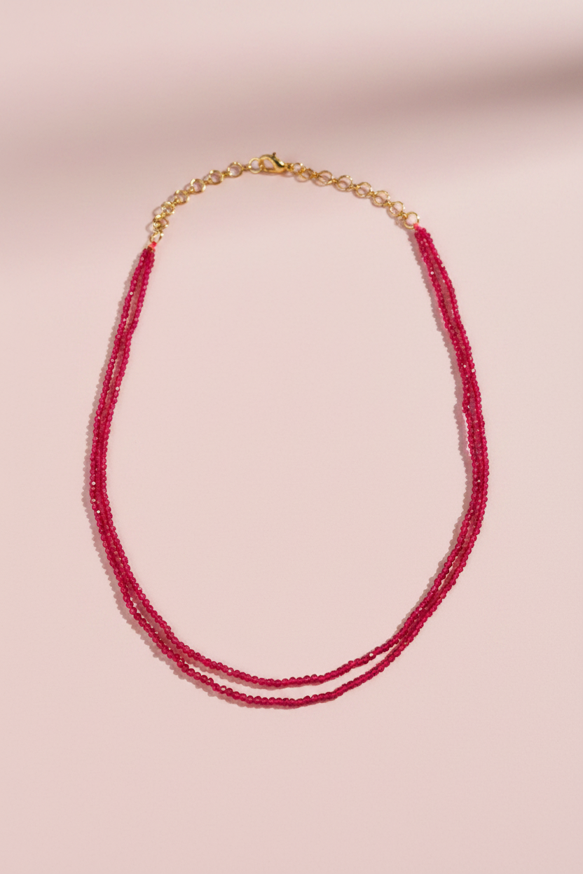 2 Lines Crystal Chain 