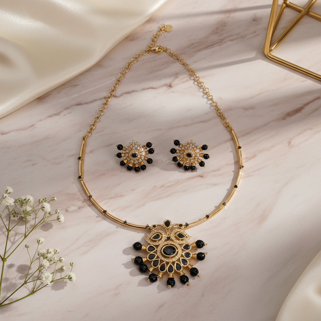 AD Black Crystal Choker