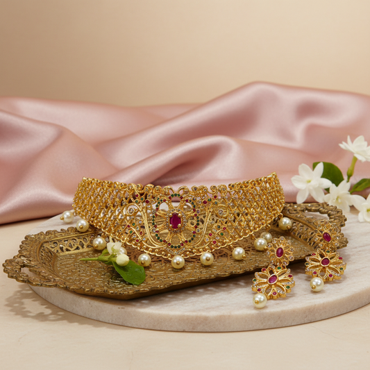 AD Floral Premium Choker