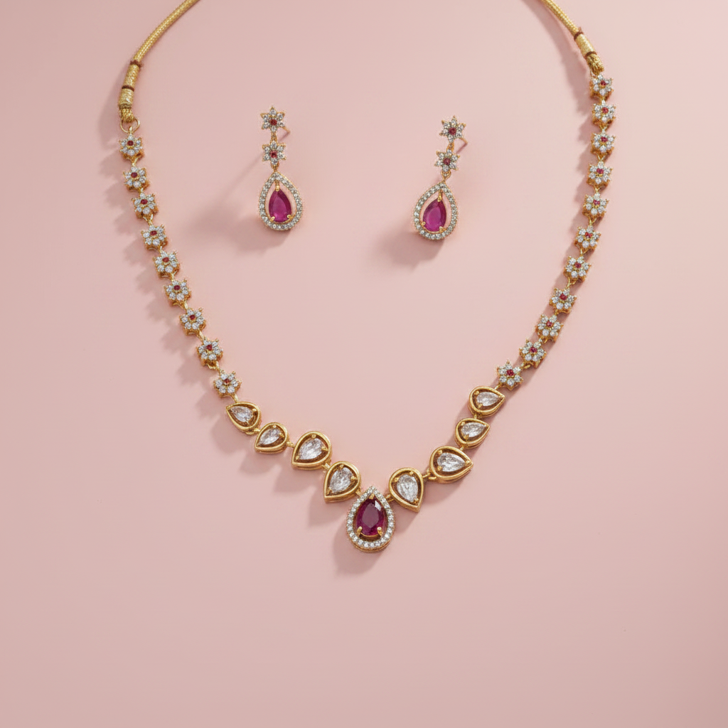 Matte AD Floral Necklace
