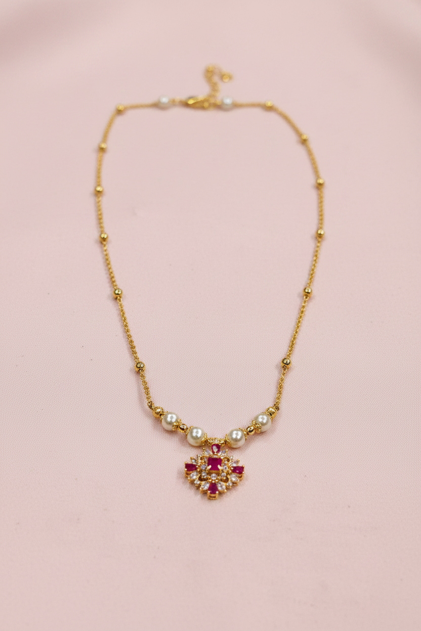 AD Pendant Pearl Chain 