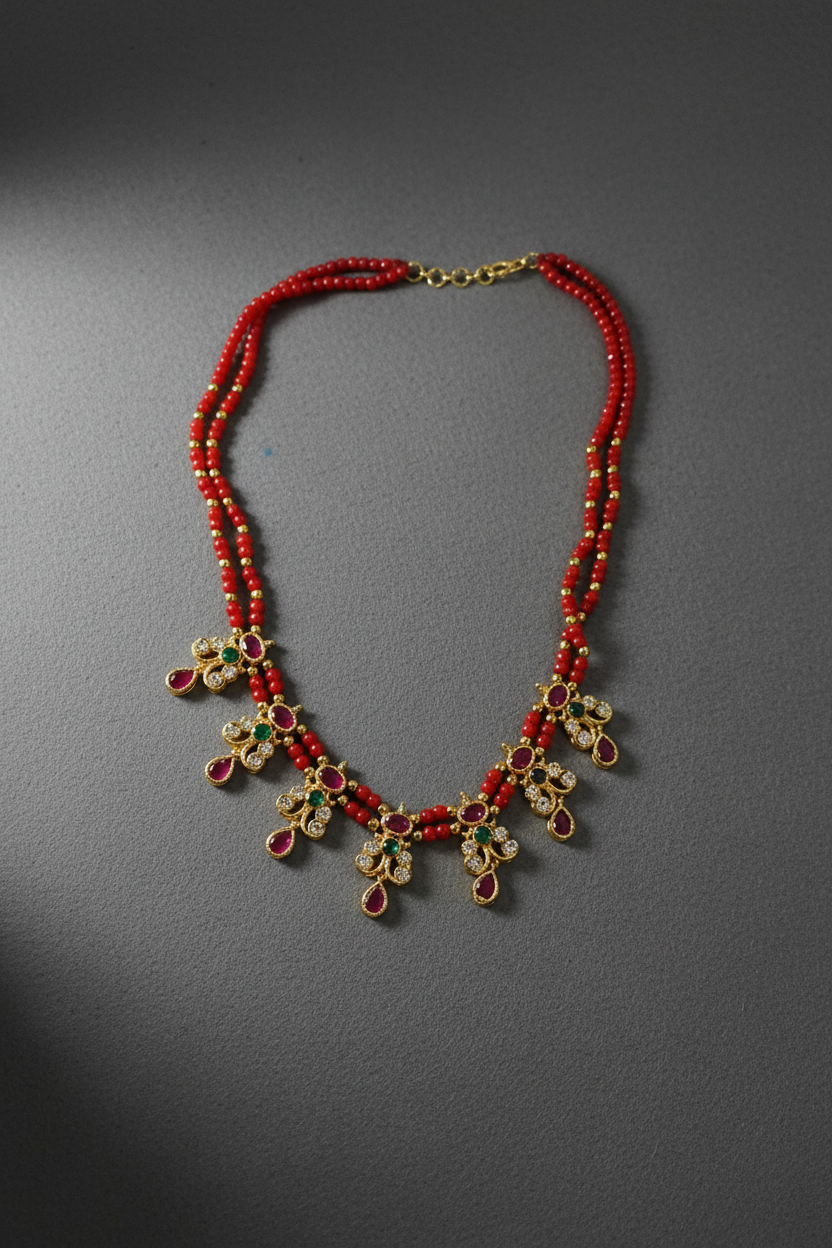 AD Stone Coral Chain 