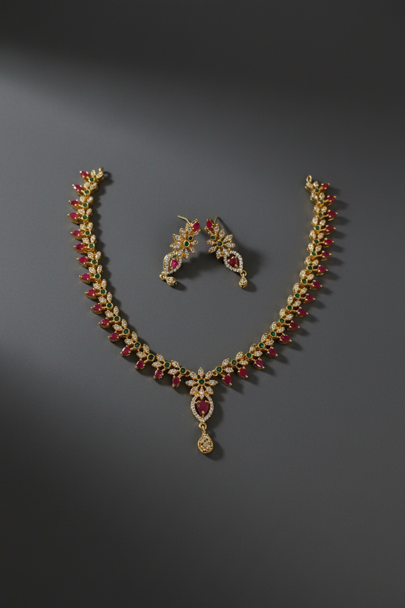 AD Stone Matte Necklace 
