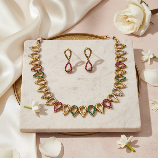 AD Tear Drop Necklace