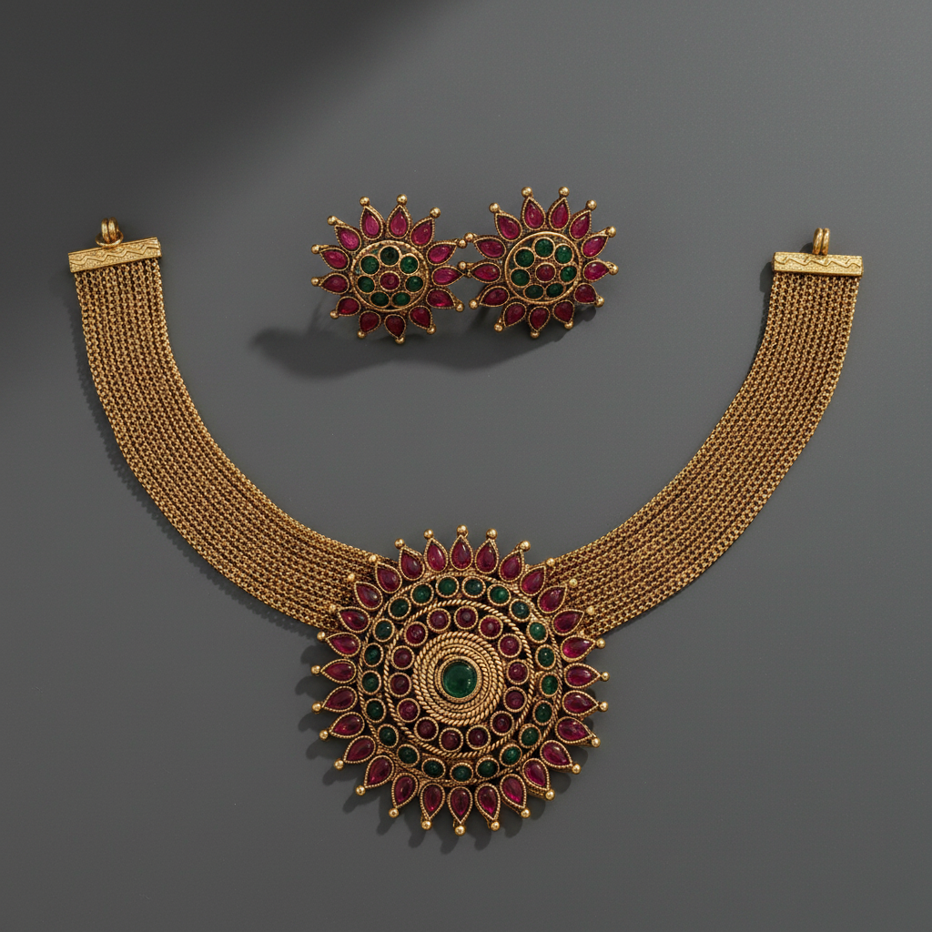 Multicolor Adigai Choker