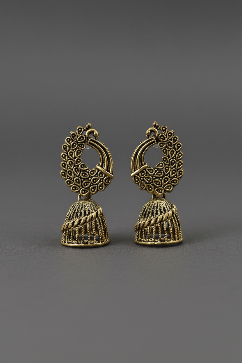 Antique Peacock Earrings 
