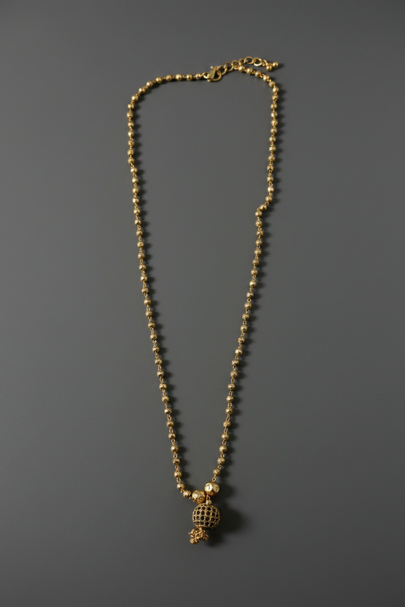 Ball Stone Pendant Chain 