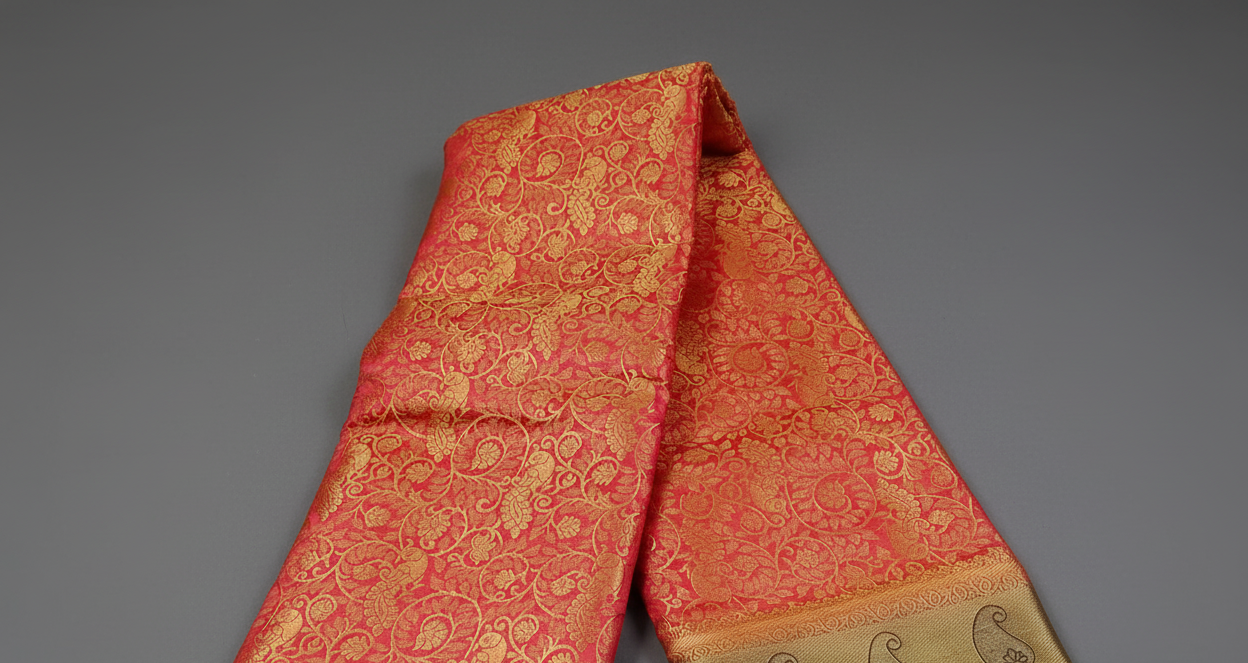 Orange Banarasi Saree