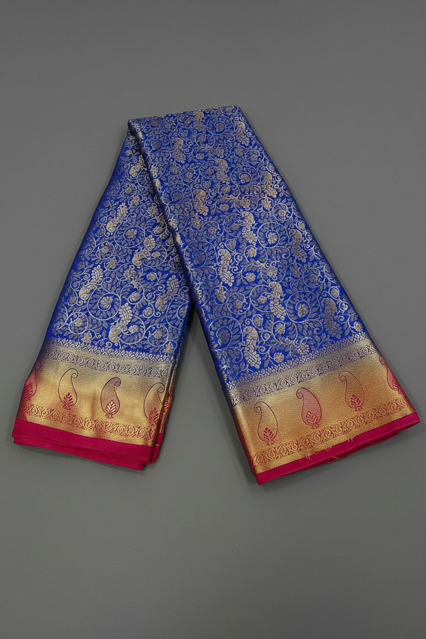 Banarasi saree dark blue 