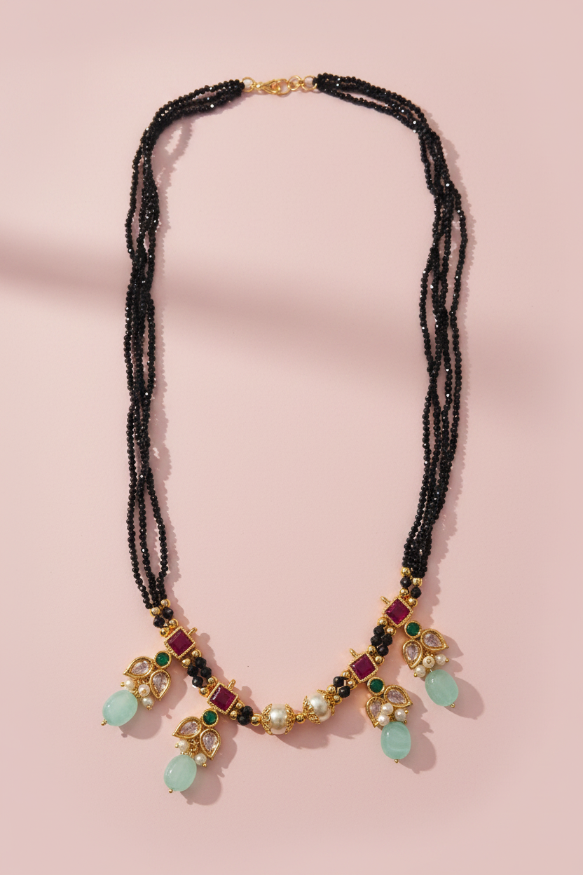 Premium Black Crystal Chain