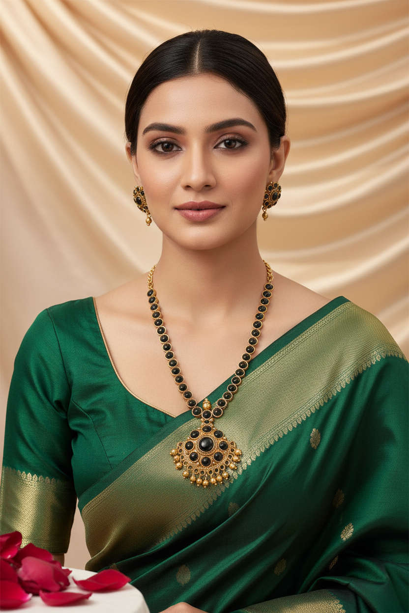 Black Golden Kemp Necklace