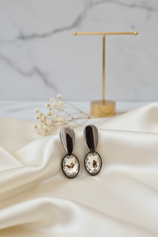 Black Metal Earrings 