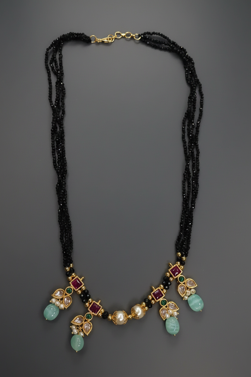 Premium Black Crystal Chain