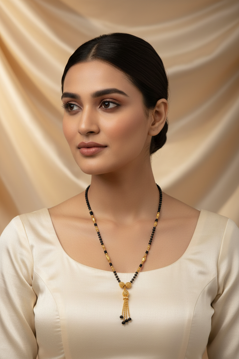 Black beads Dangler Mangalsutra 