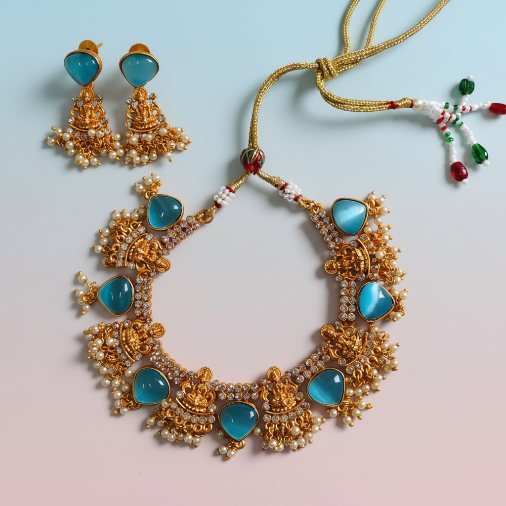 Blue-Stone-Matte-Necklace