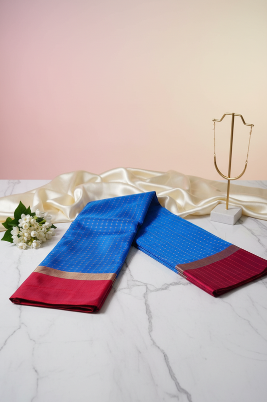 Blue Arni Soft Silk Saree 