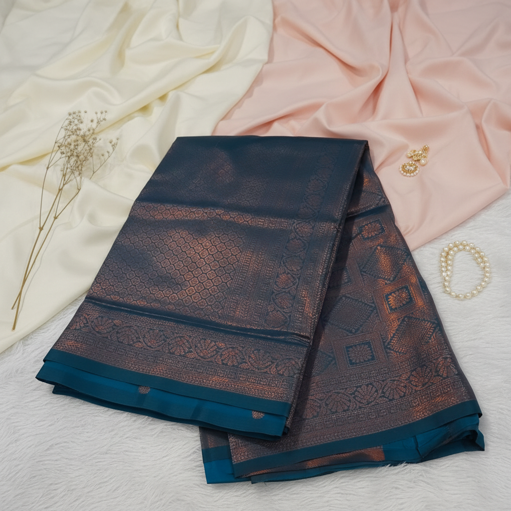 Blue Drape Magic Saree