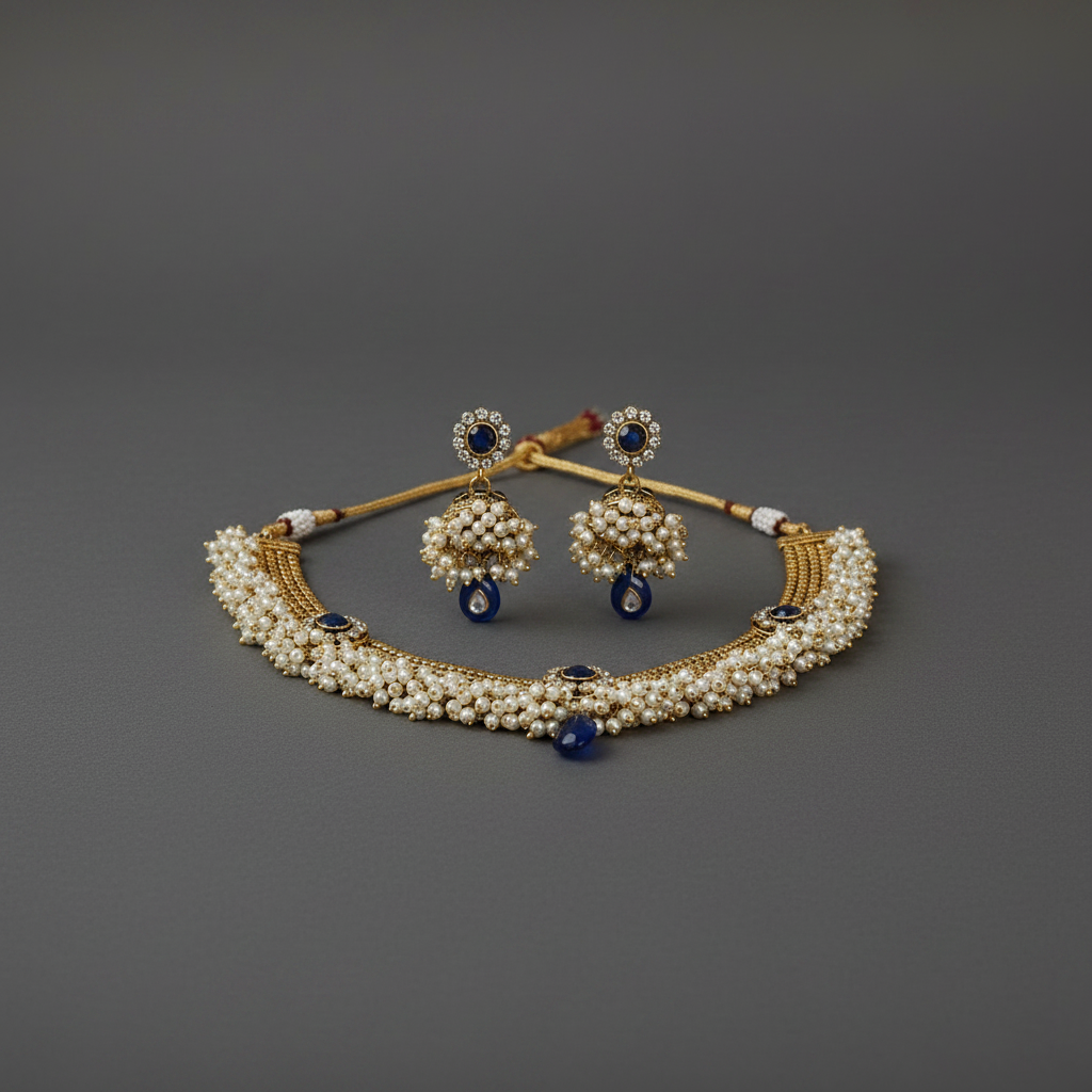 Blue Pearl Necklace
