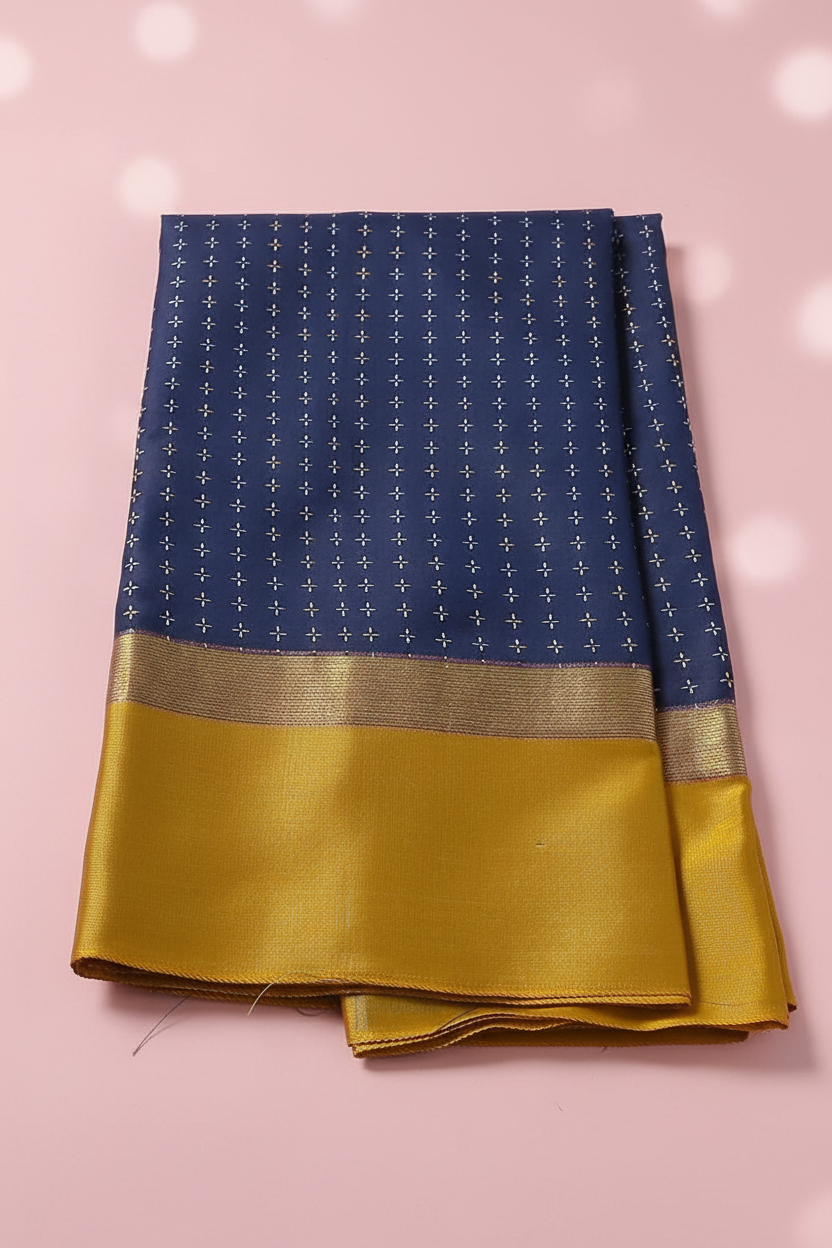 Navy Blue Silk Saree
