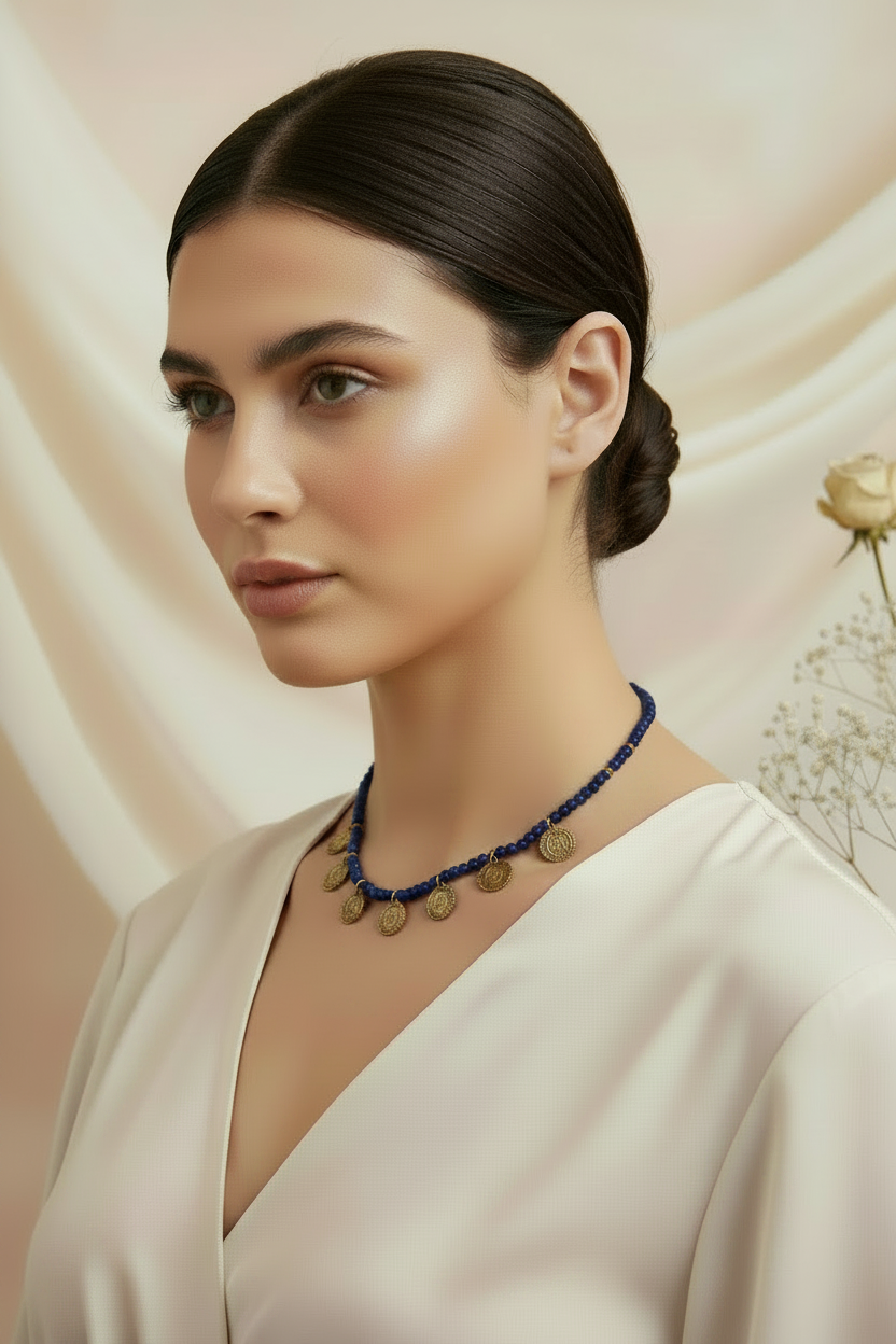 Dark Blue Crystal Chain