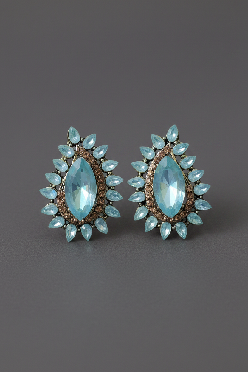 Blue stone earrings 
