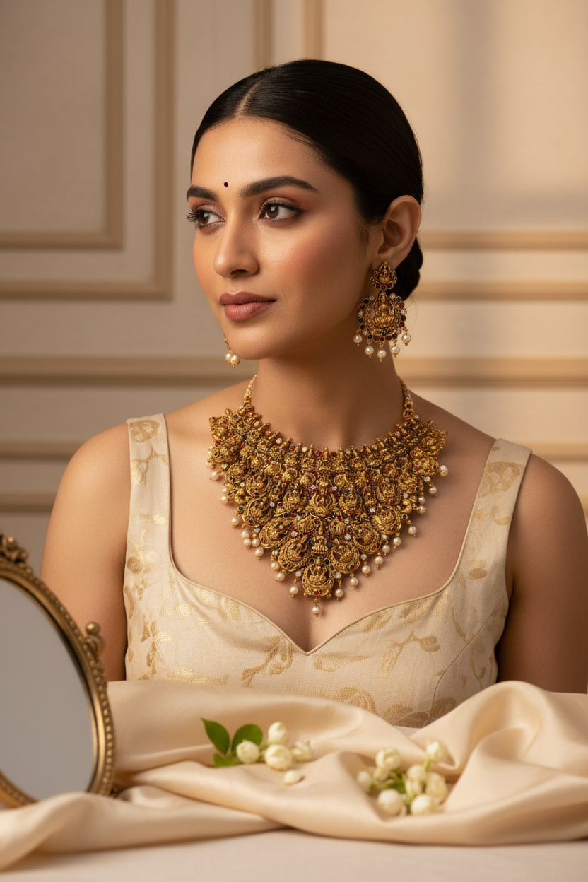 Bridal-Temple-Matte-Choker