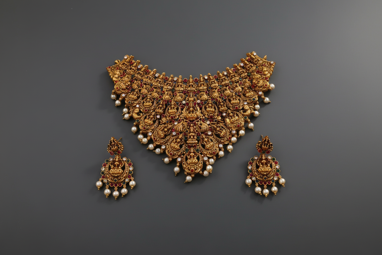 Bridal-Temple-Matte-Choker