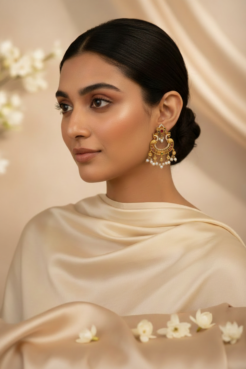 Chandbali AD Stone Earrings