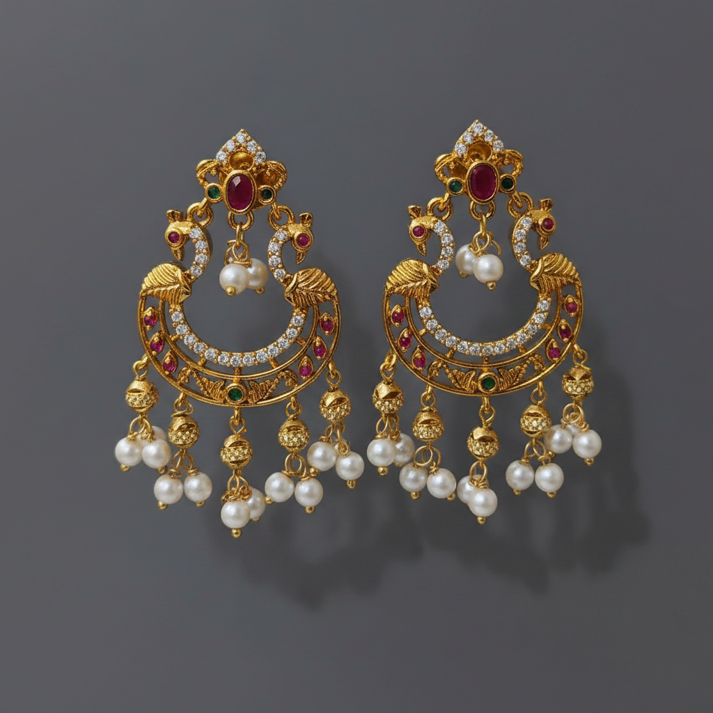 Chandbali AD Stone Earrings