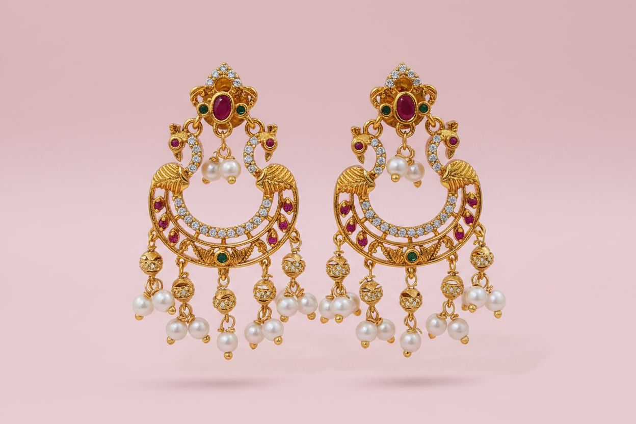 Chandbali AD Stone Earrings