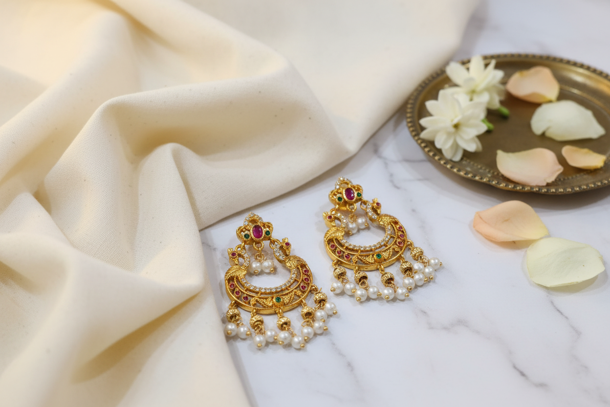Chandbali AD Stone Earrings